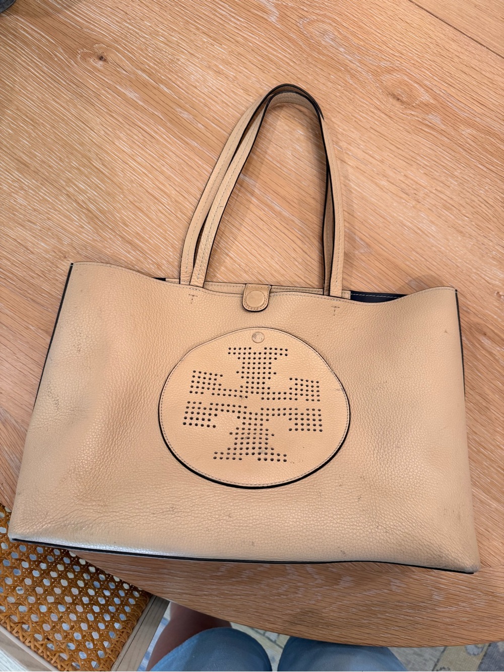 Tory Burch Beige Leather Tote Bag - Picture 12 of 13
